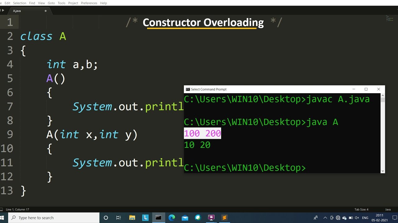 Ex.No:3a Constructor Overloading - Coding Connect