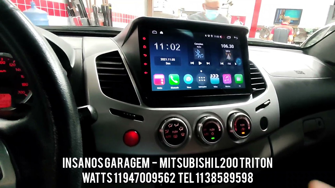 L200 Triton Central Multimídia Aikon Atom Próton Android Wi-fi, Netflix, Adam Voice, Apple Carplay