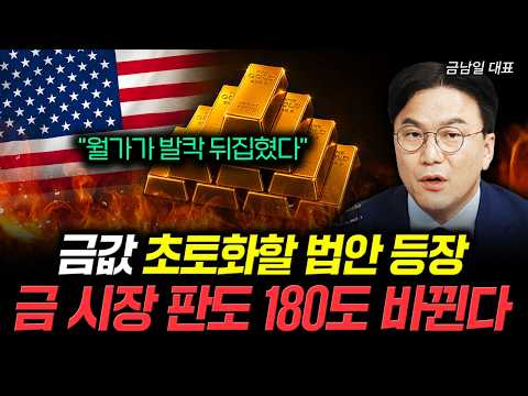 “월가가 발칵 뒤집혔다” 금값 초토화할 법안 등장 금 시장 판도 180도 바뀐다 | 금남일 대표 3부