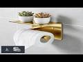 Toilet Paper Holder with Shelf Heavy Duty Stainless Steel Bathroom Hardware Self Adhesive