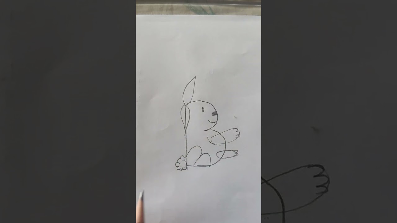 How to draw Bunny using letter 'B'😊