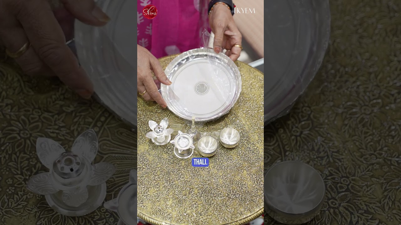 Sacred Shine: German Silver Pooja Thali Set for Serene Rituals 🕉️✨