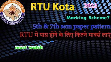 RTU 5th & 7th sem Exam 2022 new Paper pattern 🔥 | RTU Exam update | RTU Kota