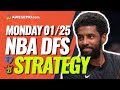 NBA DFS PICKS: DRAFTKINGS & FANDUEL DAILY FANTASY BASKETBALL STRATEGY | MONDAY 1/25/21