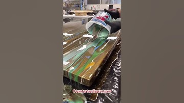 Different techniques for different looks! #countertopepoxy #shorts #youtubeshorts #diy