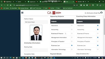 CA Exam Registration process ICAB