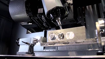 Hurco VMX60SWi Engine Block Demo - Five Axis Machine