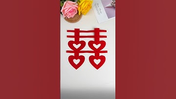 Hướng dẫn cắt chữ hỷ trang trí đám cưới thật đơn giản dễ làm #craft #handcrafted #handmade #thucong