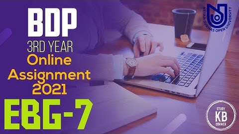 NSOU BDP 3rd Year EBG-7 Assignment 2021 || Live || NSOU EBG-7 MCQ Question/Answer