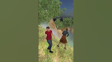 Indominus Rex Dinosaurs Attack | Man Jumps from Waterfall #shorts #dinosaurs