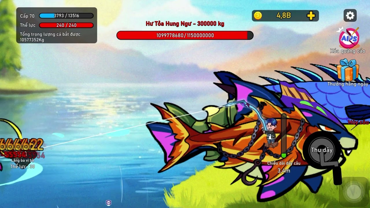 khi tôi chơi game câu cá vạn cân và roblox ciểu