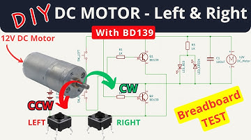 DIY | How To Make Bi-Directional DC Motor Control With BD139 #electronic #circuit #CW #CCW #BD139