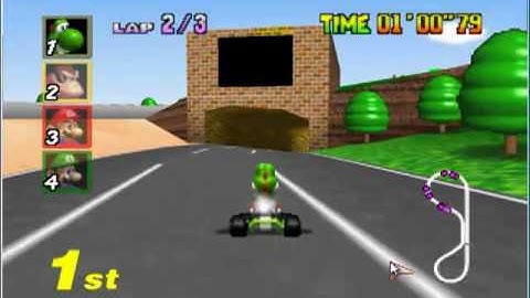 Mario Kart 64 running in Project64, window mode