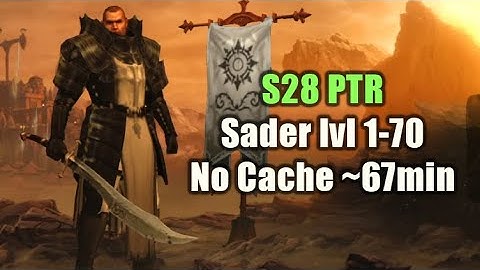 Crusader 67min 1 to 70 Leveling Test Run without Challenge Rift Cache - Season 28 PTR