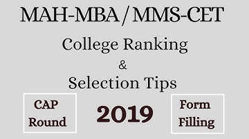 MBA CET College Rankings & Selection Tips | CAP Round | Patrick D