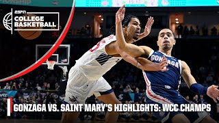 WCC CHAMPS  Gonzaga Bulldogs vs. Saint Mary's Gaels | Full Game Highlights