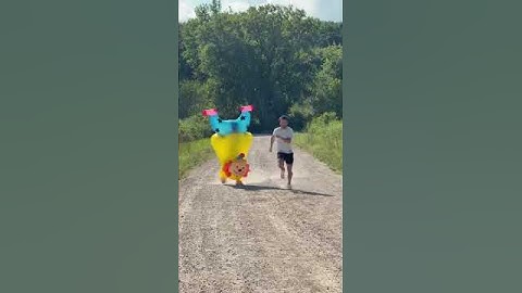 Getting chased by different characters #funny #funnyvideo #funnyshorts