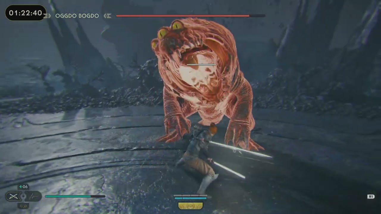 Jedi:Survivor Oggdo Bogdo Spawn of Oggdo w/Dual Wield Throws, Blaster Stun, Flux & Dexterity Perks!