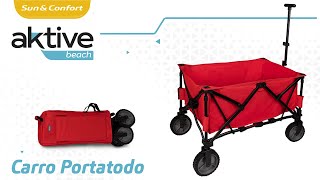 ¿Cómo Montar y Plegar el Carro Portatodo para playa o camping de Aktive? Montaje Paso a Paso.