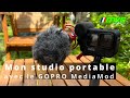 Le setup vido du cyclo  mon studio portable avec le gopro mediamod