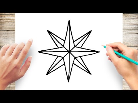 How to draw a compass rose #CompassRose 