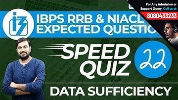Reasoning Speed Quiz 22 Live | IBPS RRB & NIACL Data Sufficiency Questions | Solve with Shyam Sir
