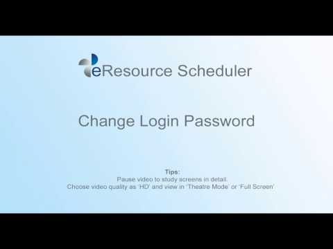 Change Login Password – eRS Resource Management Software