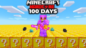 I Survived 100 Days in a LUCKY BLOCK SUPERFLAT World in Hardcore Minecraft... Here