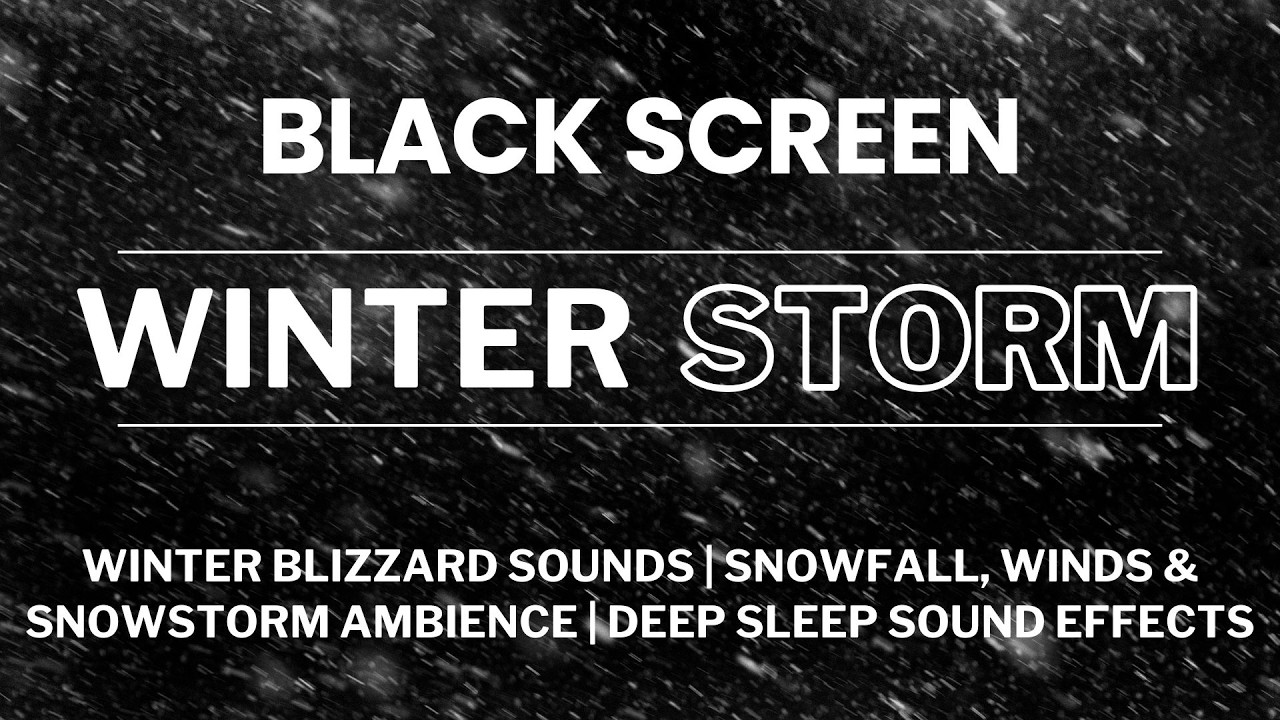 Winter Blizzard Sounds | Snowfall, Winds & Snowstorm Ambience | Deep Sleep Sound Effects