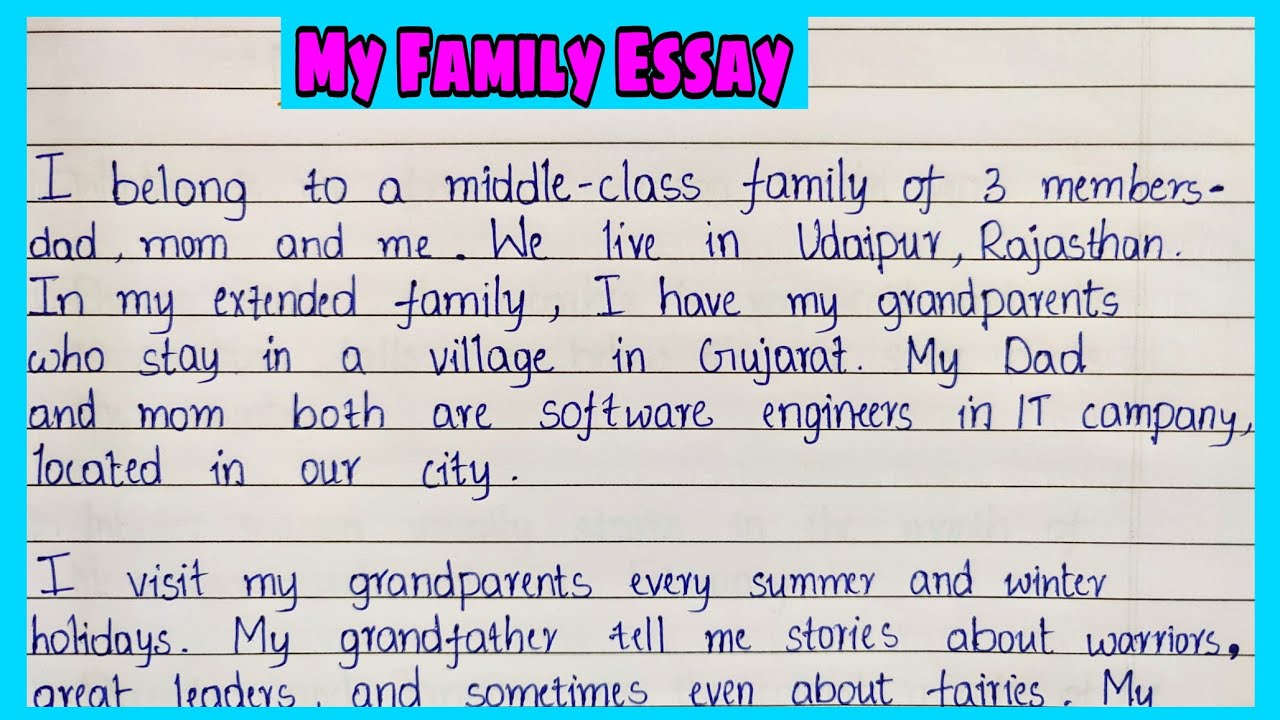 my relatives essay in english