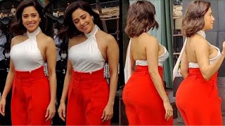 Nushrat Bharucha Hot Looks In White Top Outfit Mumbai Celeb