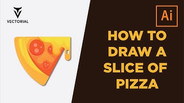 How to draw a Slice of Pizza in Adobe Illustrator - step by step tutorial