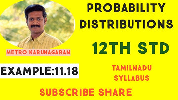 12th Std Maths Ex.11.4(Example 11.18) Find mean and variance of random variable x whose pdf is f(x)=