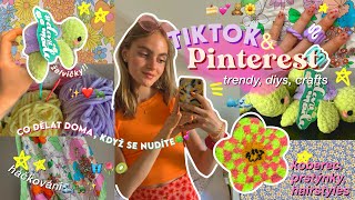 PINTEREST a TIKTOK crafts, které MUSÍTE ZKUSIT! / HÁČKOVÁNÍ, aesthetic DIYs, PRSTENY, KOBEREC