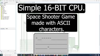 ASCII Tile Map Space Shooter (Simple 16-BIT CPU)
