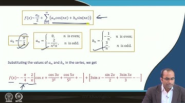 Lecture 33: Fourier Series -Evaluation  #swayamprabha #CH31SP