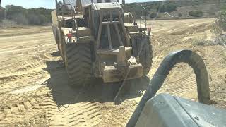Cat 657 Push Pull Stuck on slope Ruano to the rescue