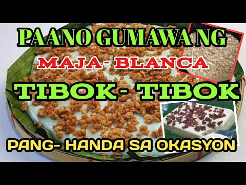 PAANO GUMAWA NG MAJA BLANCA / TIBOK TIBOK.. - YouTube