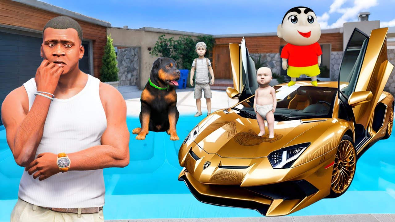 GTA 5 : Shinchan ও তার নতুন বন্ধুর কাছে Golden Lamborghini কোথা থেকে এলো 💵 GTA V Bangla Gameplay 😱