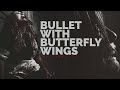 Multihorror  bullet with butterfly wings stainedredflowers