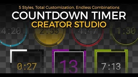 Countdown Timer Creator Studio ( After Effects Project Files)
