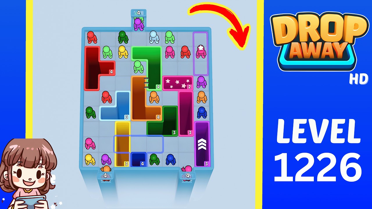 Drop Away Level 1226 Solution Walkthrough - YouTube