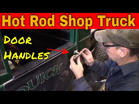 Model A Hot Rod Shop Truck:  Installing Door Handles with Bear Claw Latches