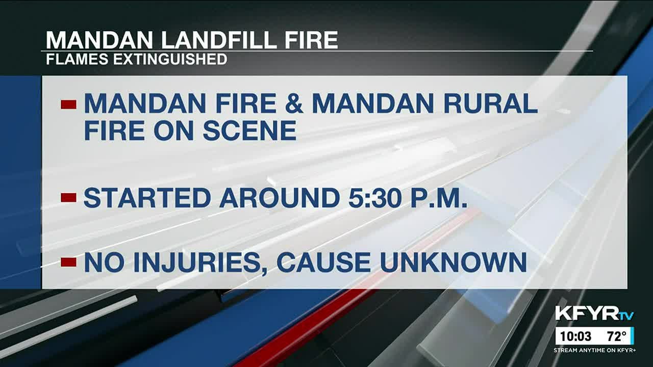 Mandan landfill fire YouTube