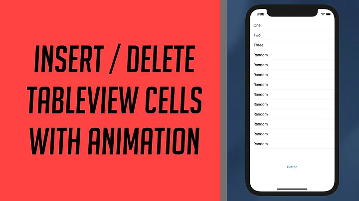 How to Insert / Delete Rows in a Tableview with an Animation