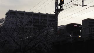 【桜】JR西日本 323系 普通天王寺行 桜ノ宮駅 入線