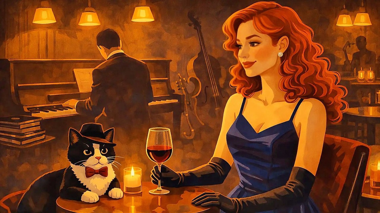 1950s Midnight Jazz Lounge 🍷 | Vintage Paris Bar Ambience • Smooth Retro Jazz Music