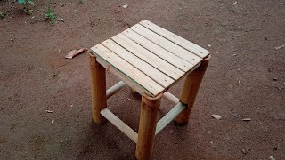 DIY Bamboo Stool Making - How to make a bamboo Stool at home 🏠 #bamboocraft #diy #bamboostool