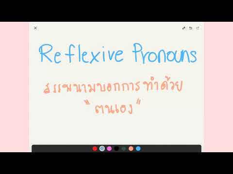 Pronouns : ep 7 Reflexive pronoun สรรพนามบอกการกระทำด้วยตนเอง