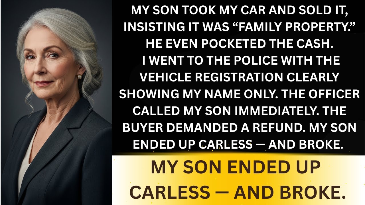 My Son Sold My Car Without Asking — He Didn’t Expect My Response - YouTube